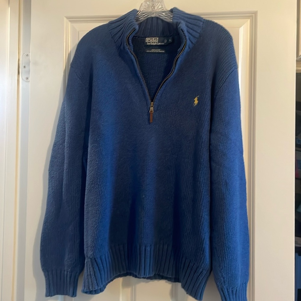 Knit polo sweater